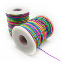 Rainbow 1mm nylon bungee elastic cord for jewelry bracelet making